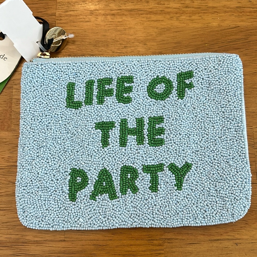 Kate Spade Life Of The Party Beaded Clutch nwt